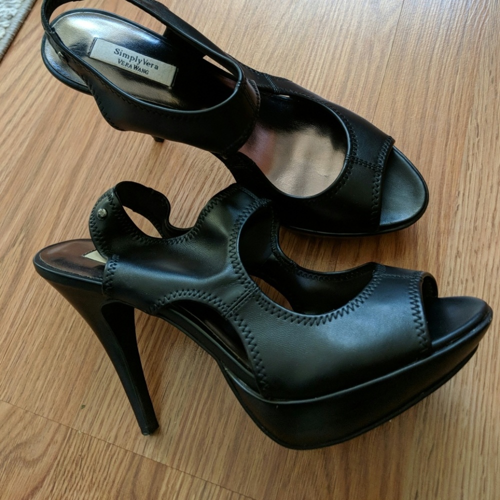 Black heeled sandals